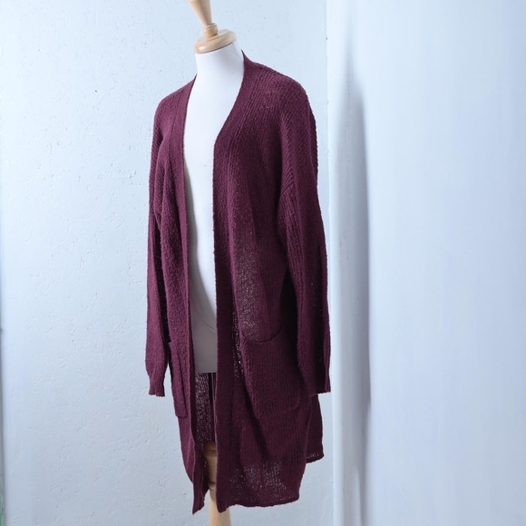 Gentle Fawn Sweaters - Gentle Fawn | Burgundy red long knit cardigan sweater